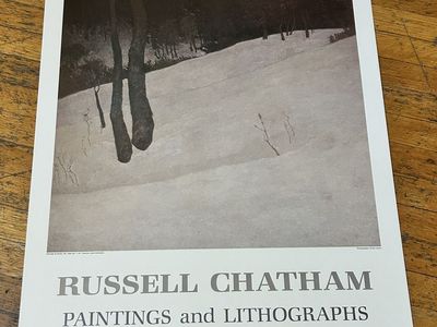 RARE Russell Chatham 1982 Poster Gallery Show 1982 Stone Press Seattle 22x33"