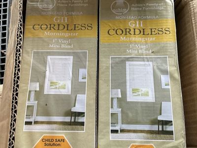 4 New Cordless Window Blinds 70” x 64” – Pearl Whi