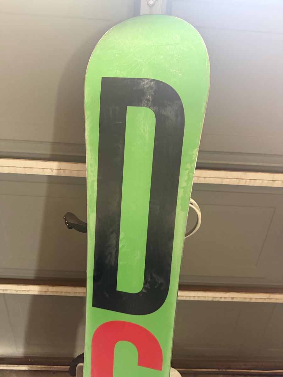 DC Snowboard 157cm with Burton Bindings - Green/Black Used Winter Sports