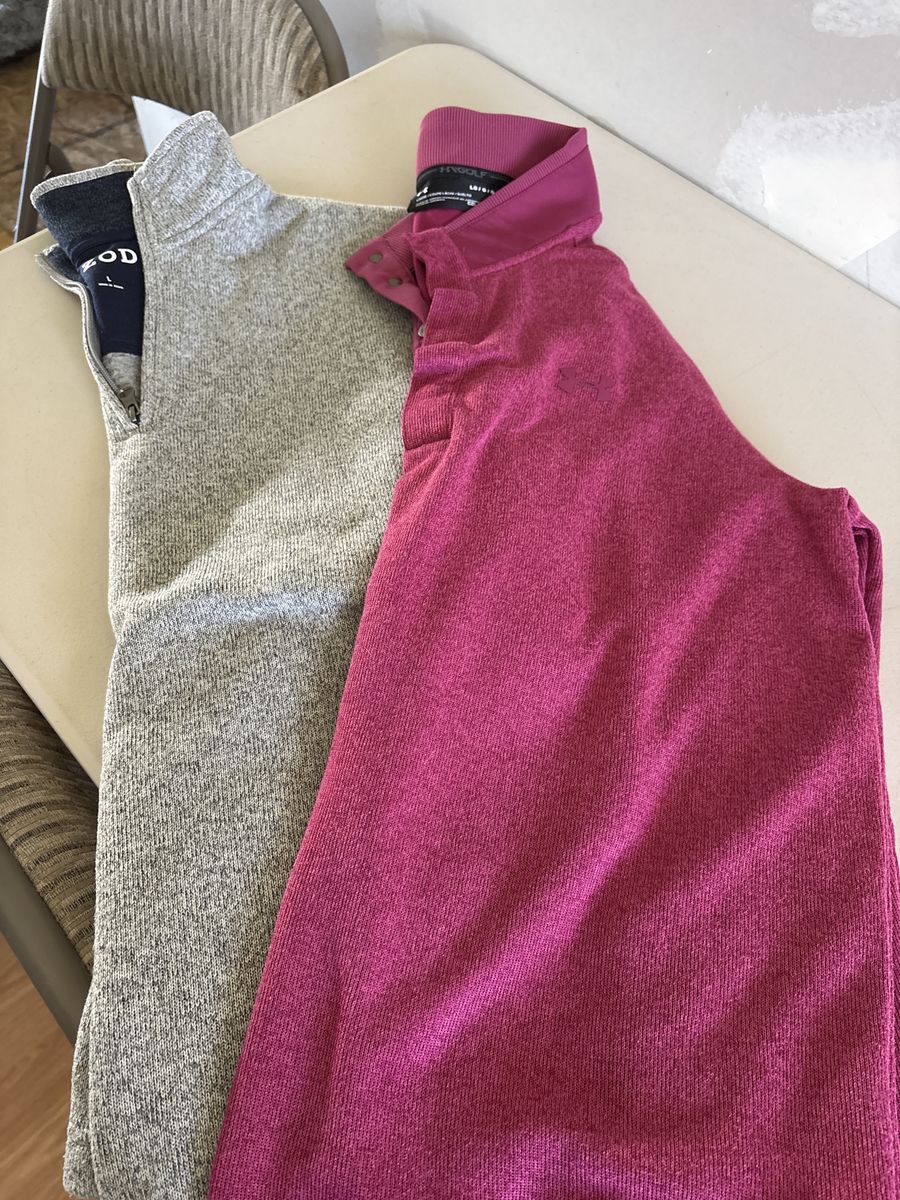 Quarter Zip Golf Sweaters Under Armour and IZOD