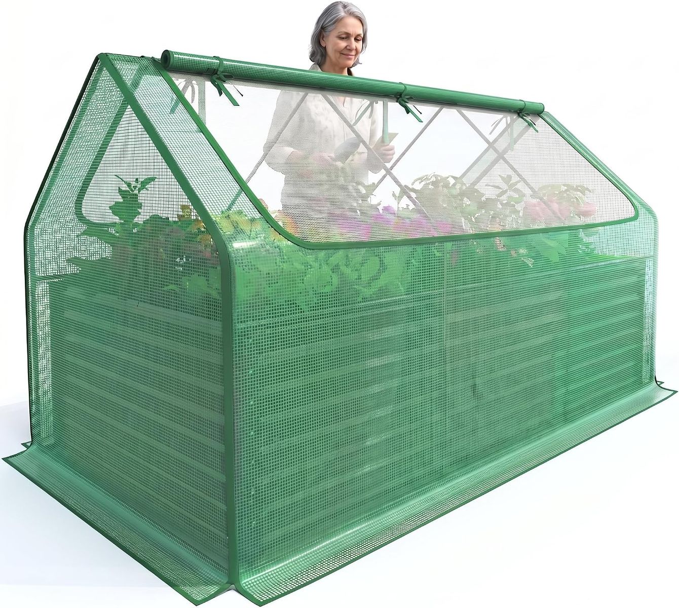 Quictent Large Raised Bed with Cover 8x4x2 ft
