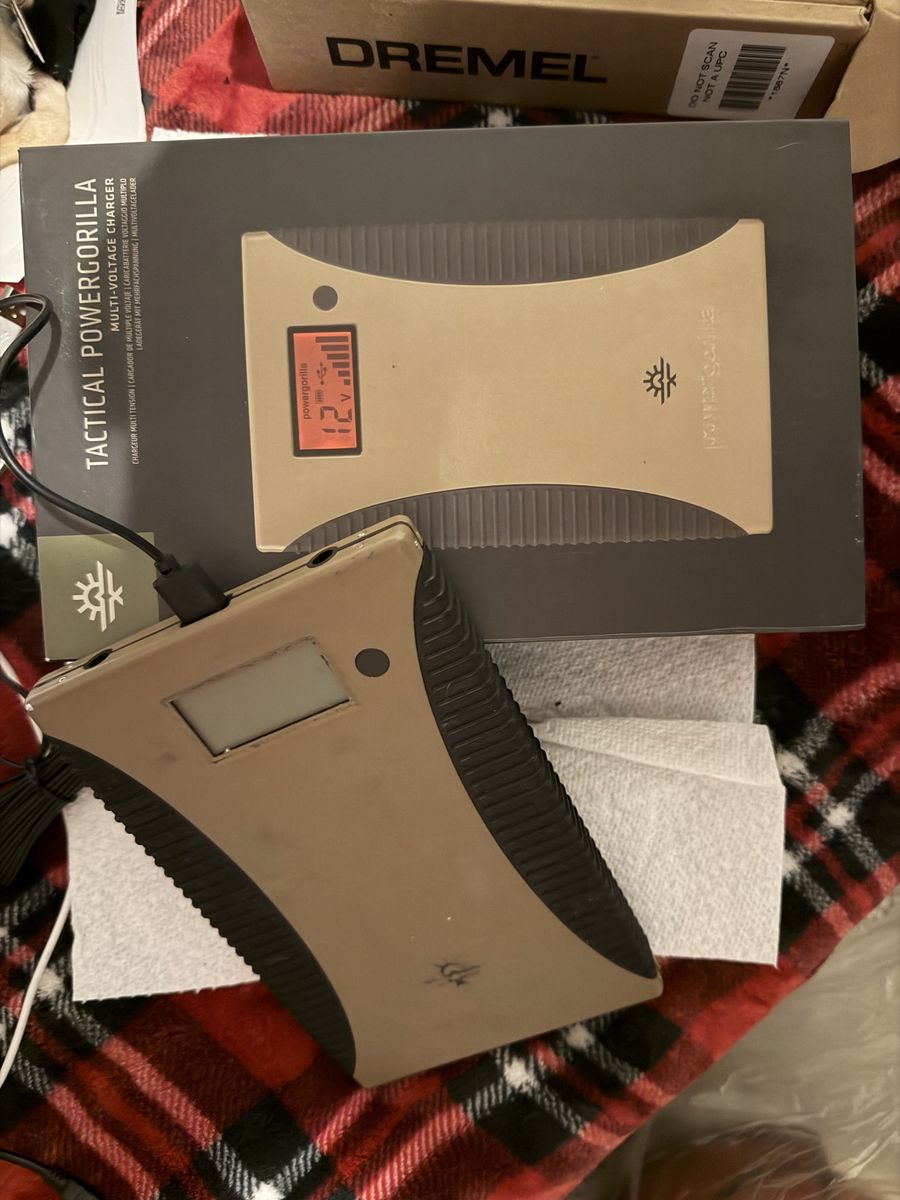 Powergorilla Tactical Portable Charger Multi-Voltage Charger Tan/Black