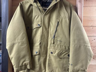 RPZN Youth Insulated Waterproof Winter Jacket - Khaki Green, Size Large