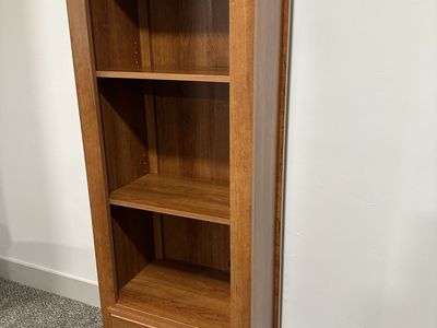 Wooden Bookcase / Display Shelf with Bottom Drawer and Adjustable Shelves