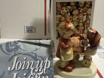 Vintage M.I. Hummel Goebel Porcelain Figurine with Carriage & Original Box