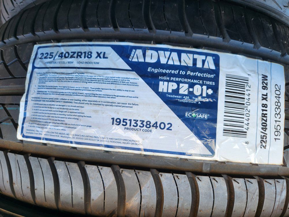 225/40r18 advanta hpz-01