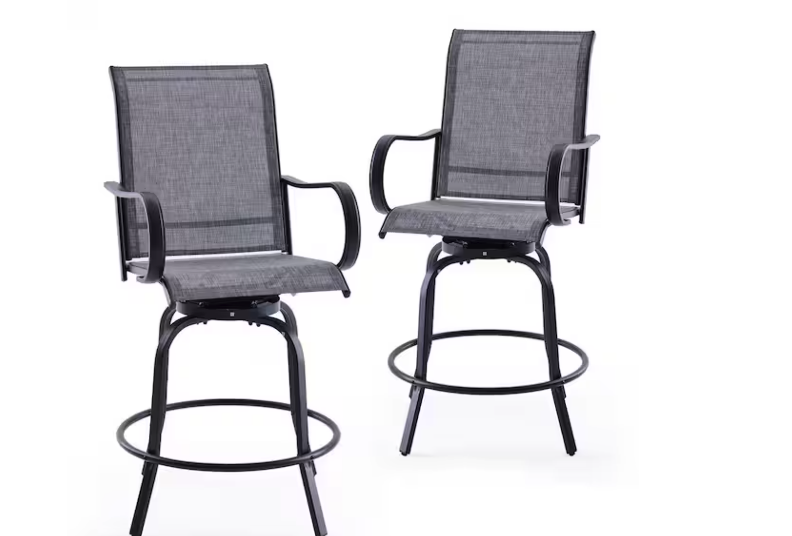 New in Box Set of 2, Swivel Patio Bar Stools, Metal Outdoor Bar Stools