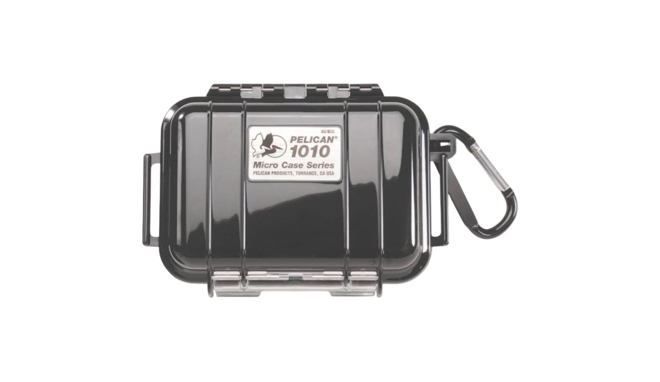 Pelican 1010 Micro Case Series Water Resistant Protective Case with Carabiner - Black