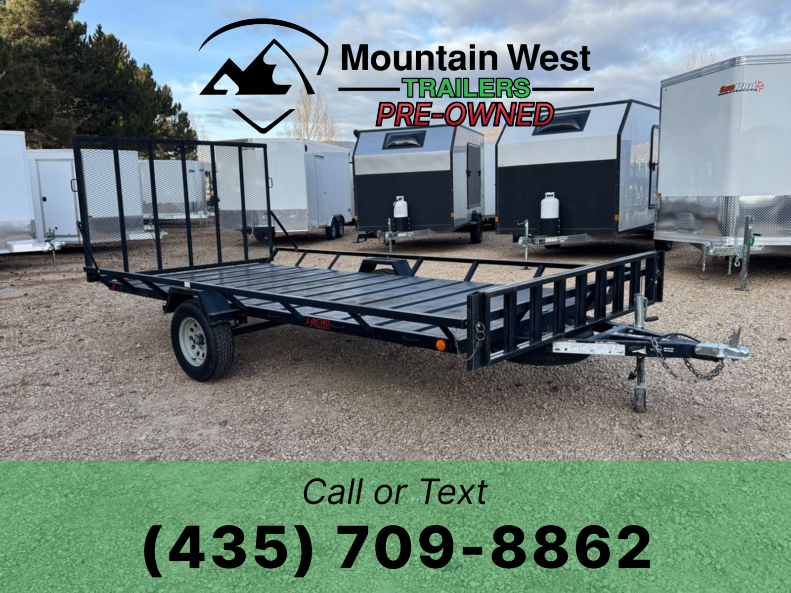 2018 USED Echo ELITE 6X14 Utility Trailer