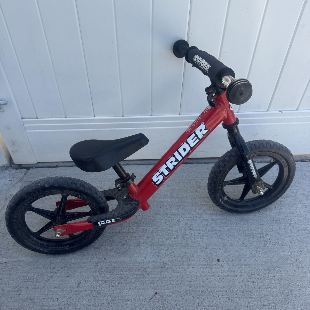 Strider Sport 12" Kids Balance Bike - Red, Lightweight Design, No Pedals