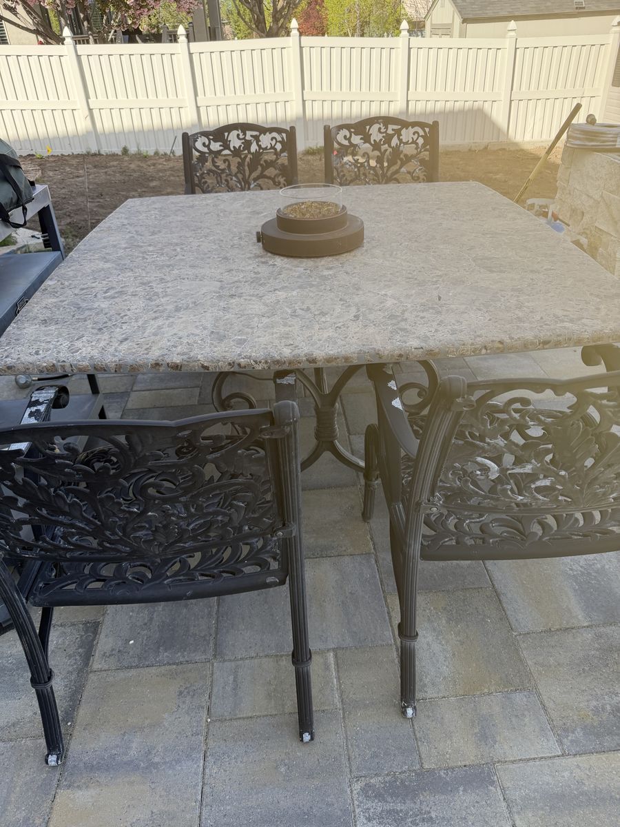 64" Granite Patio Table