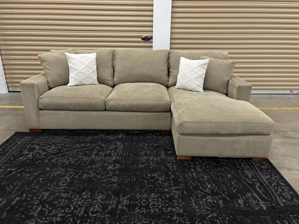 Crate & Barrel Sage Green Sectional (Free Delivery