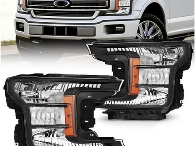 Headlights Compatible with 2018-2020 Ford F-150 Driver and Passenger Side