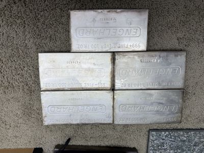 100 Oz Engelhard Silver Bars