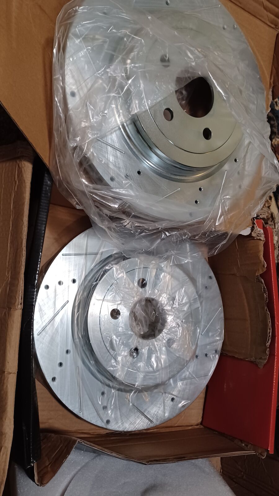 Tesla S Rear Brake Rotors Pads 2012-2016 Drilled/Slotted NEW