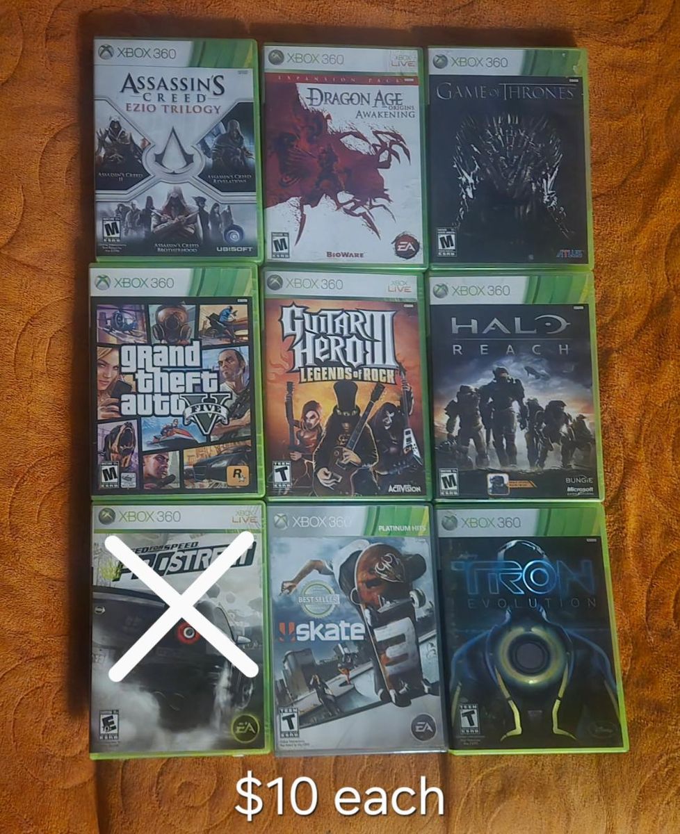Xbox 360 games $10 each including Guitar Hero 3! Trades considered~