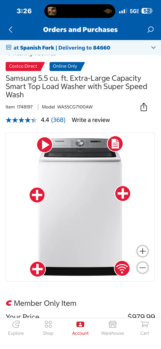 Samsung XL Smart washer & Electric dryer set- Excellent condition