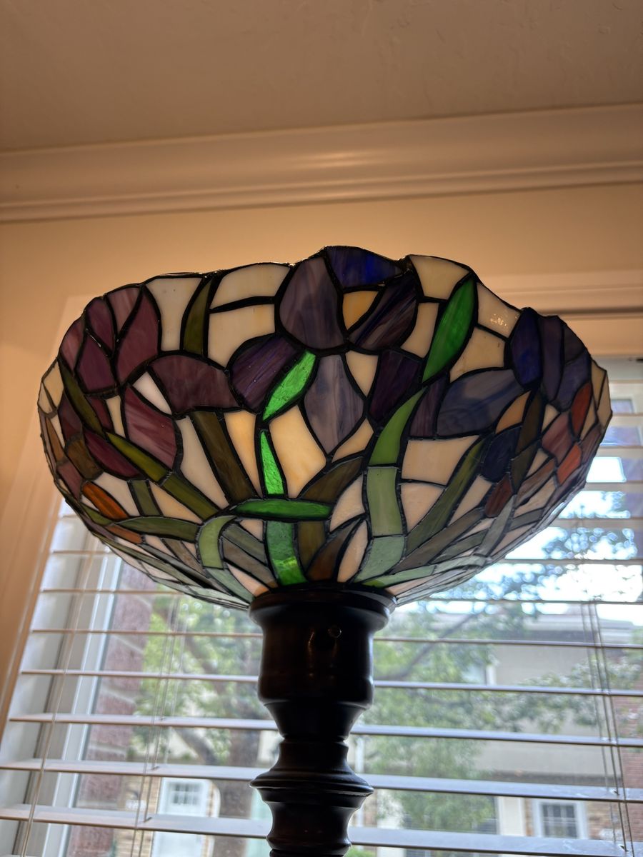 Beautiful Vintage Stained Glass Floor Lamp