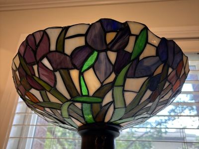 Beautiful Vintage Stained Glass Floor Lamp