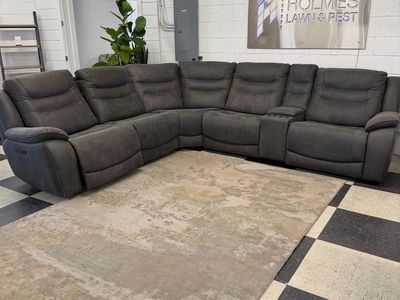 COSTCO KELSEE FABRIC POWER RECLINING SECTIONAL W/ POWER HEADRESTS!!