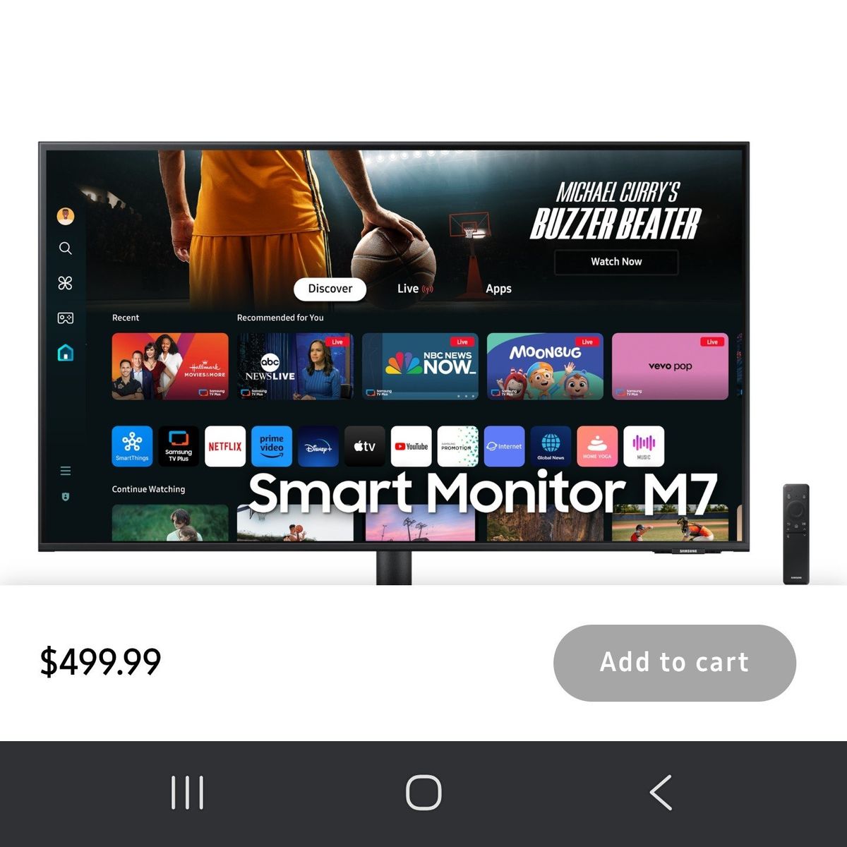 Samsung M7 Smart Monitor 43"