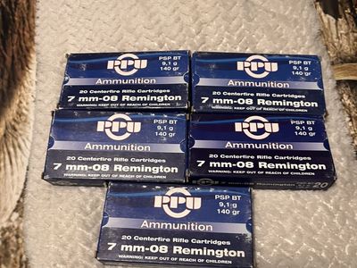 115 7mm-08 11 Hornady 104 PPU once fired brass
