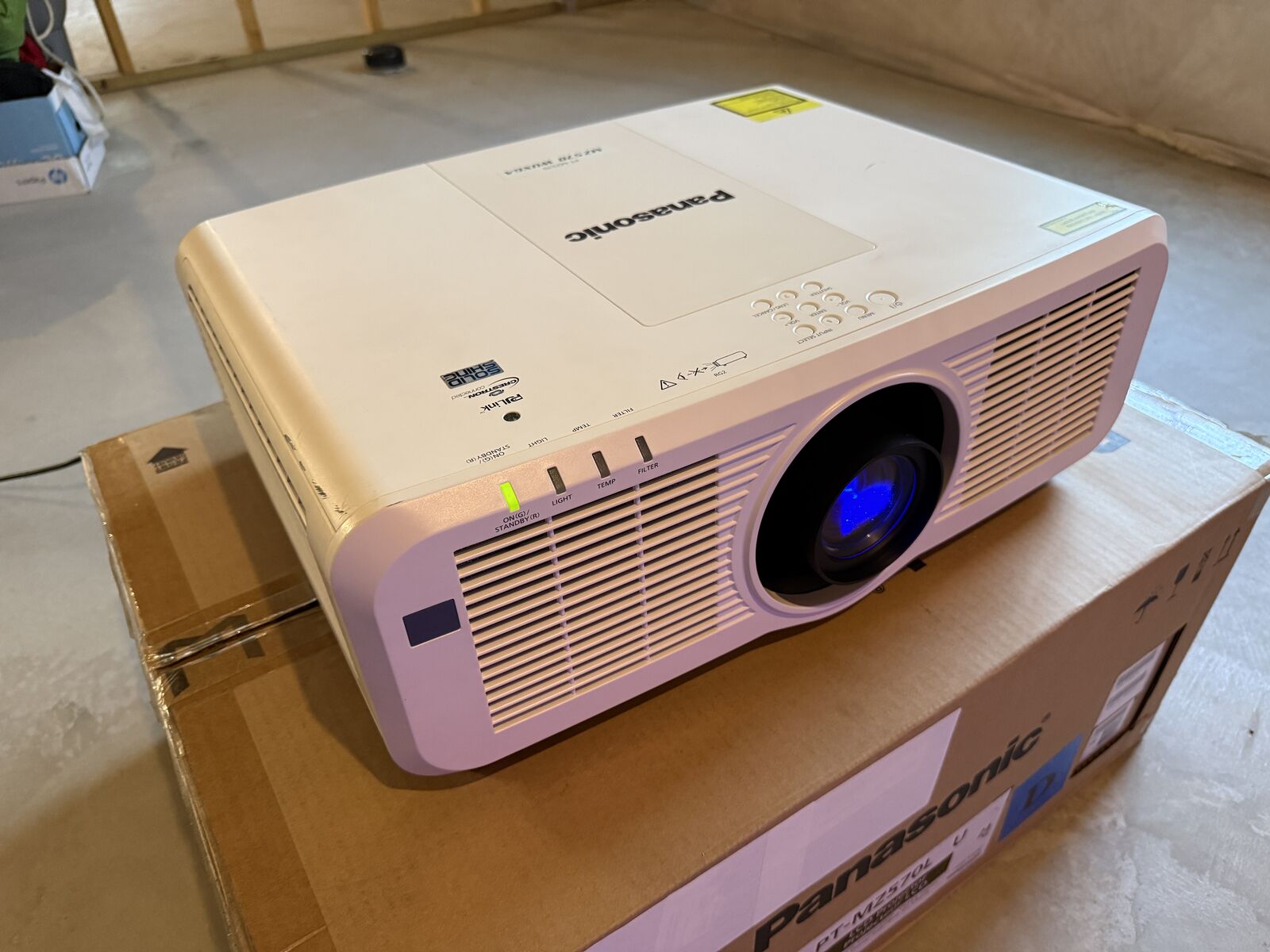 Panasonic MZ570 Laser Projector – 16,200 Hours – Solid Working Condition