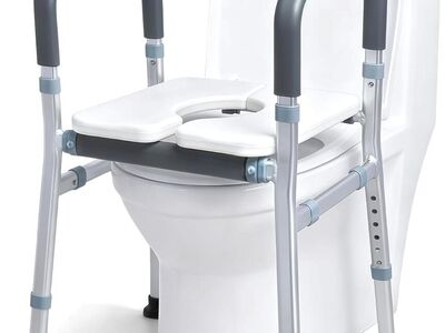 NEW Toilet Seat Risers for Seniors, Raised Toilet Seat with Handles 400lb