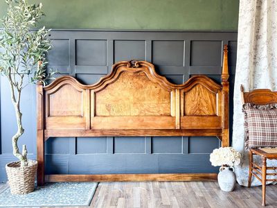 *FREE DELIVERY* Vintage Thomasville King Burl Wood Headboard