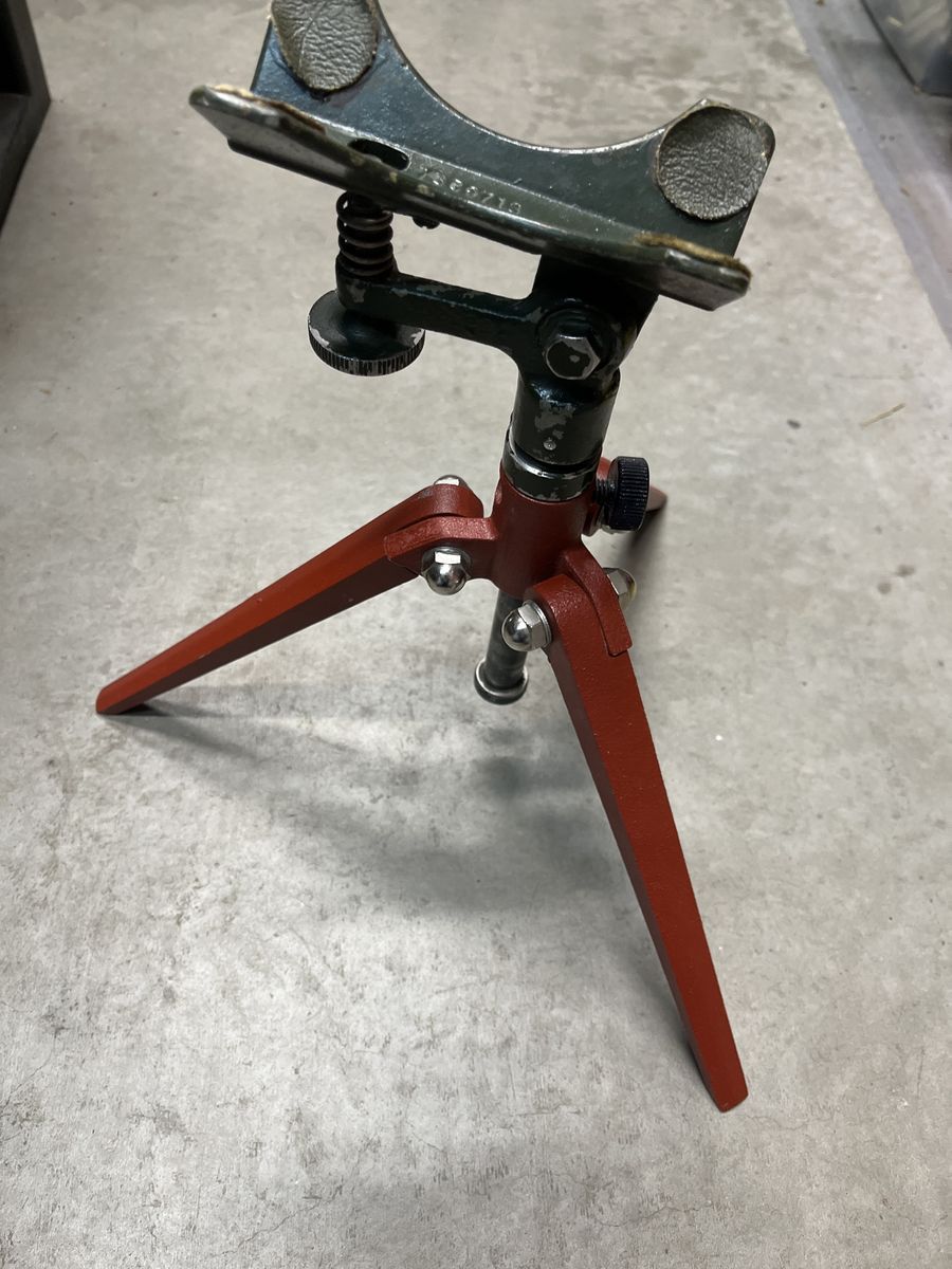 Bipod With A Padded Adjustable Rest.