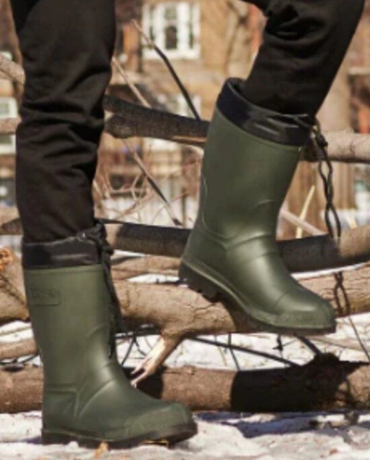 Kamik Forester Waterproof Insulated Winter Work Boots Olive Green Men's 8