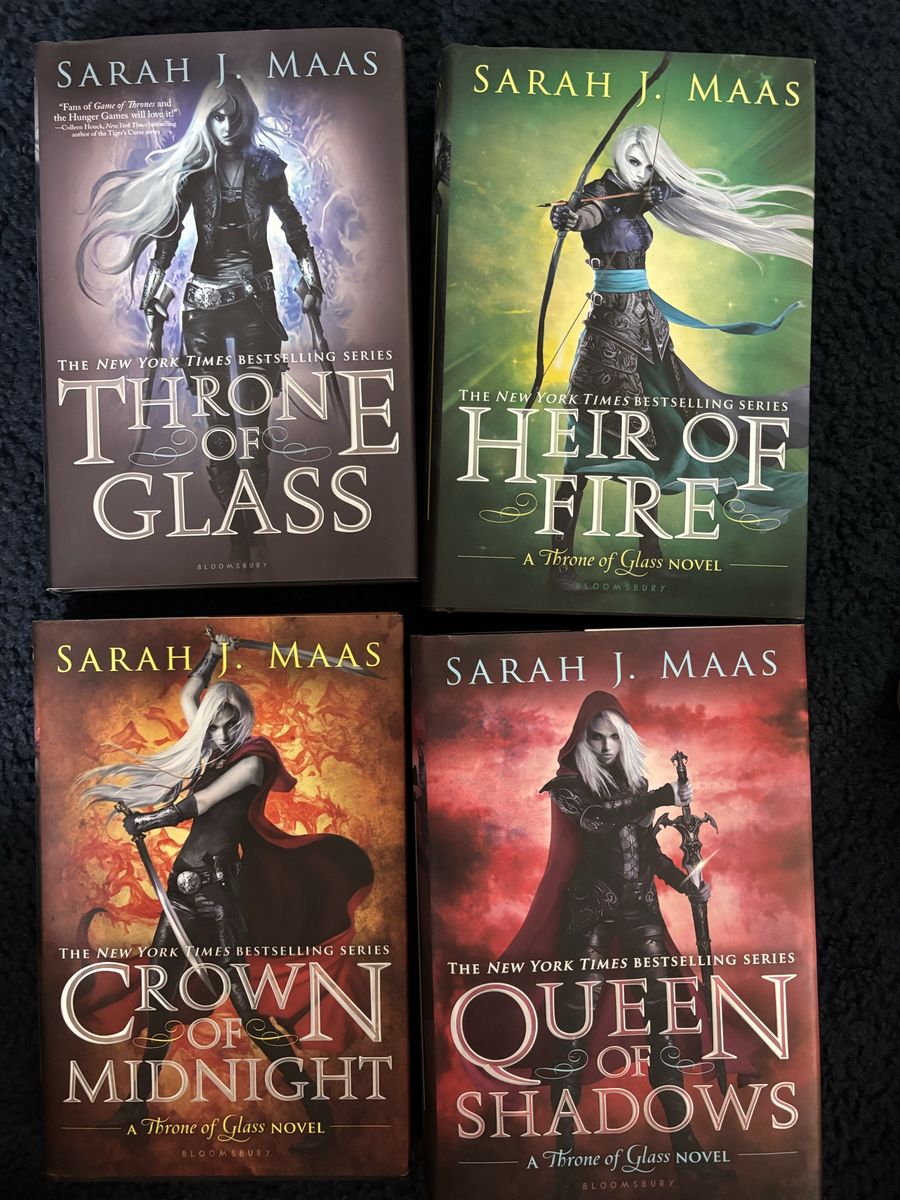 Sarah J. Maas Throne of Glass Hardcover Book Lot (4 Books)