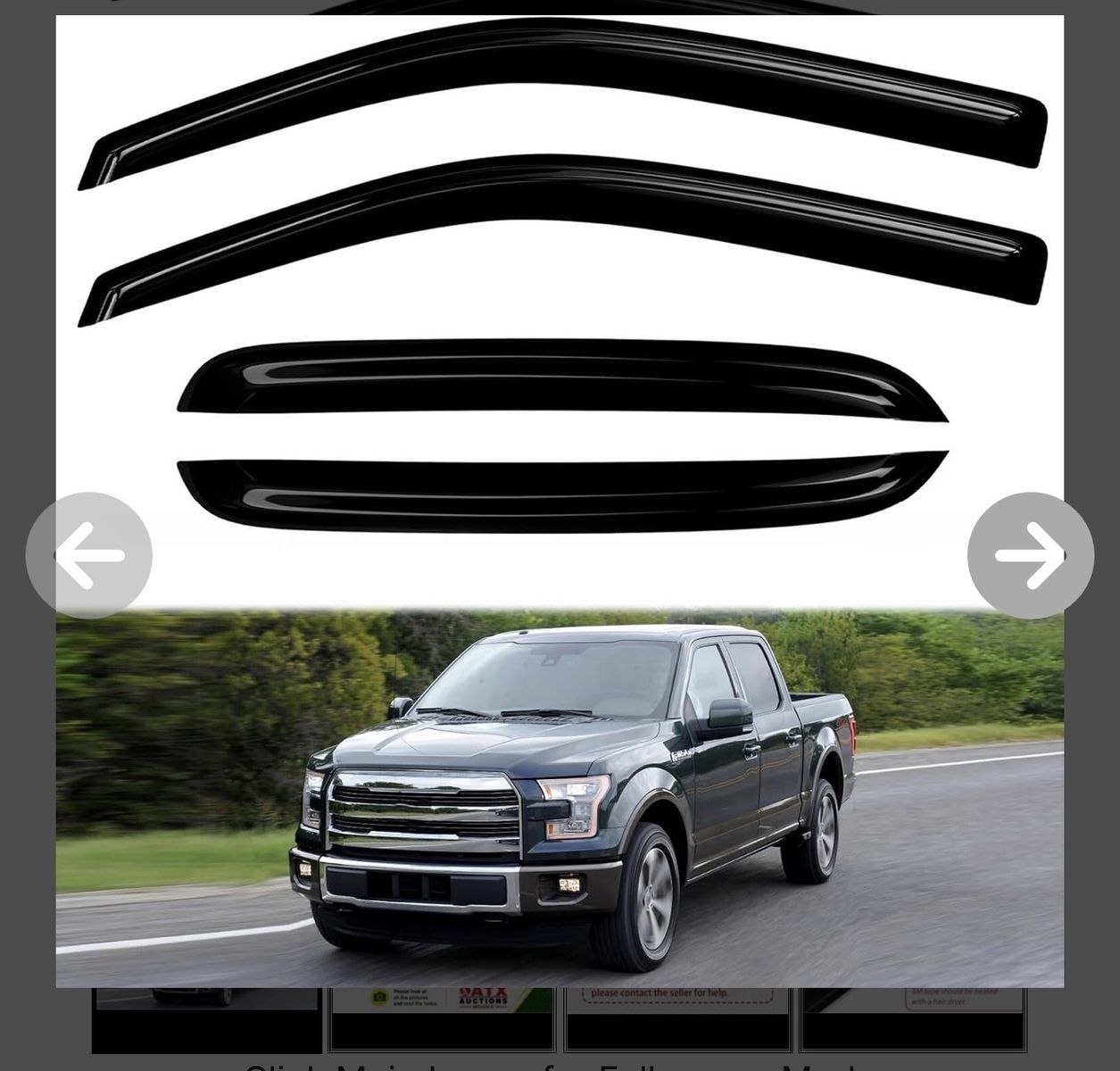 Rain Guards for 2014-2018 Chevy Silverado/GMC Sierra 1500 & 2015-2019 2500/3500 Crew Cab