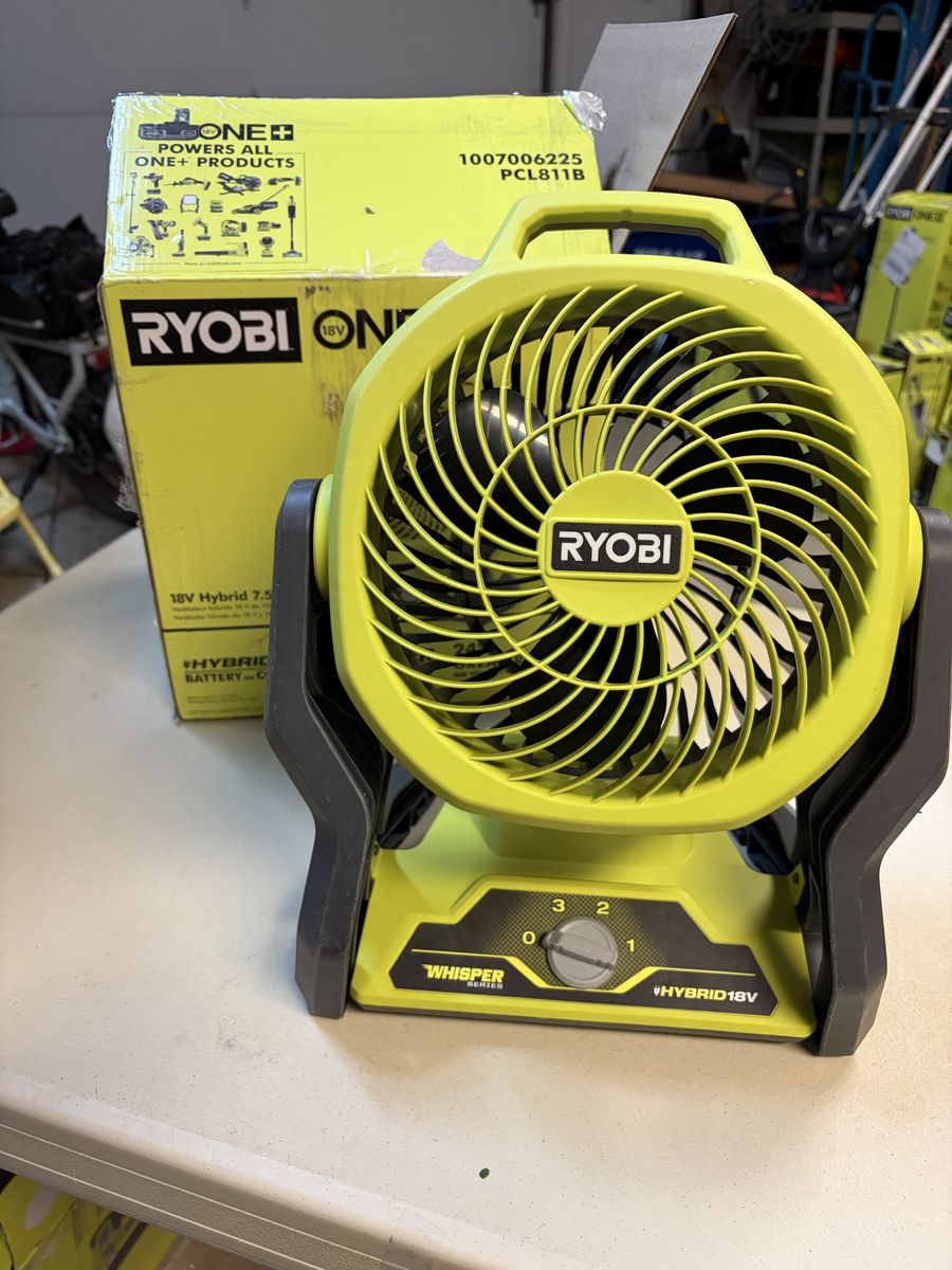 Ryobi Hybrid Whisper 7.5" Fan (tool Only)