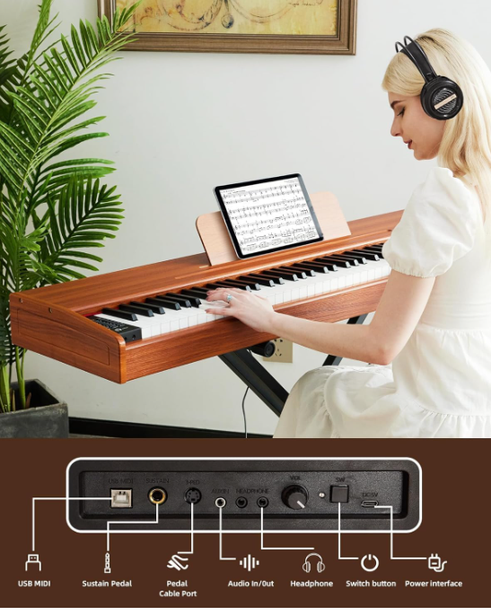 New in box 88 key Piano With X Stand & Sustain Pedal