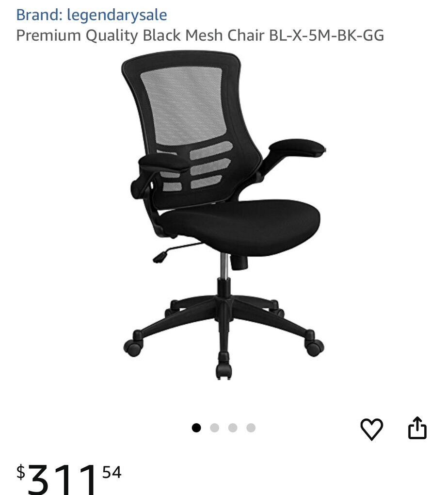 New Premium Quality Black Mesh Chair BL-X-5M-BK-GG