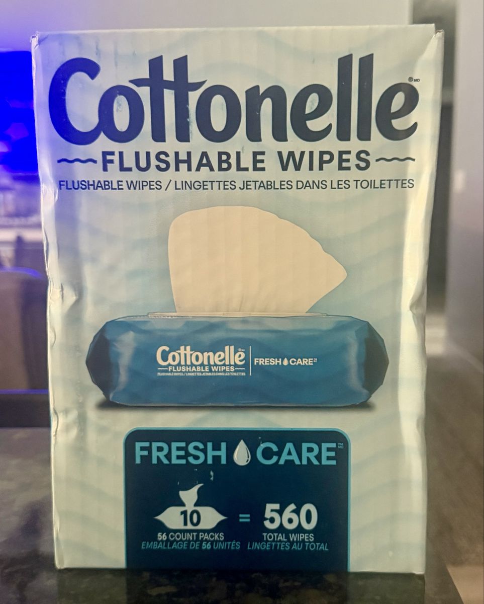 Cottonelle Fresh Care Flushable Wet Wipes - 10 Packs, 560 Total Wipes - Hypoallergenic - 100 cases available