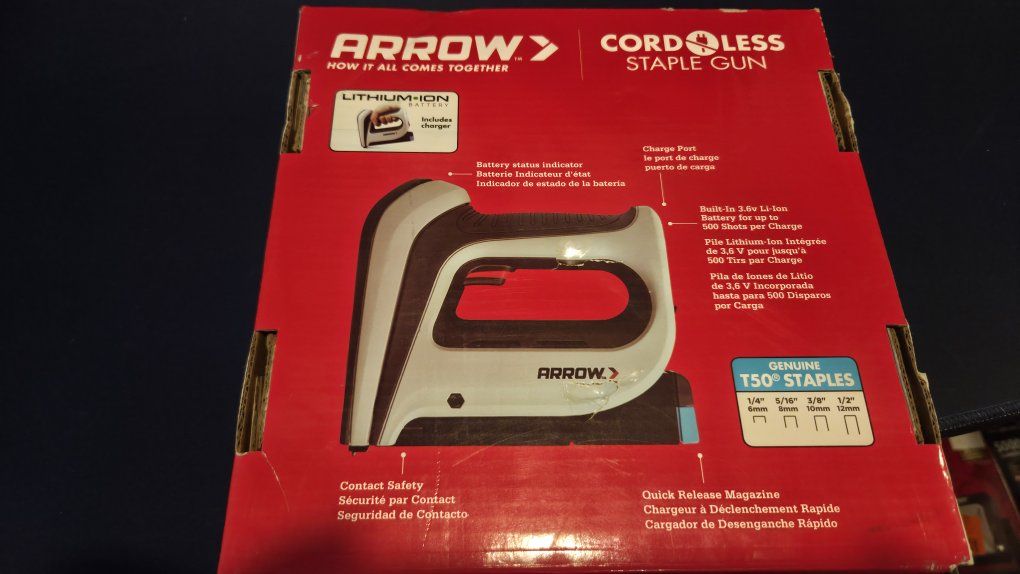 Arrow Cordless Staple Gun - Like New