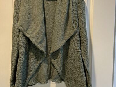 BNCI Dark Green Peplum Sweater Cardigan Knit