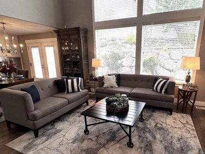 Grey Sofa and Loveseat Set $300