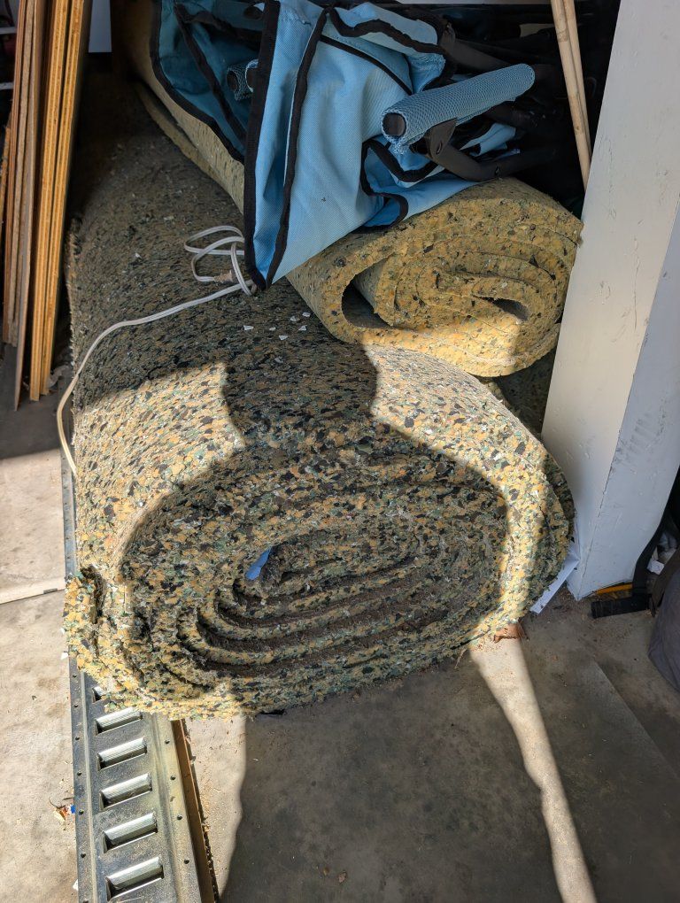 1" Rolls of Carpet Padding Underlayment Rebond Foam