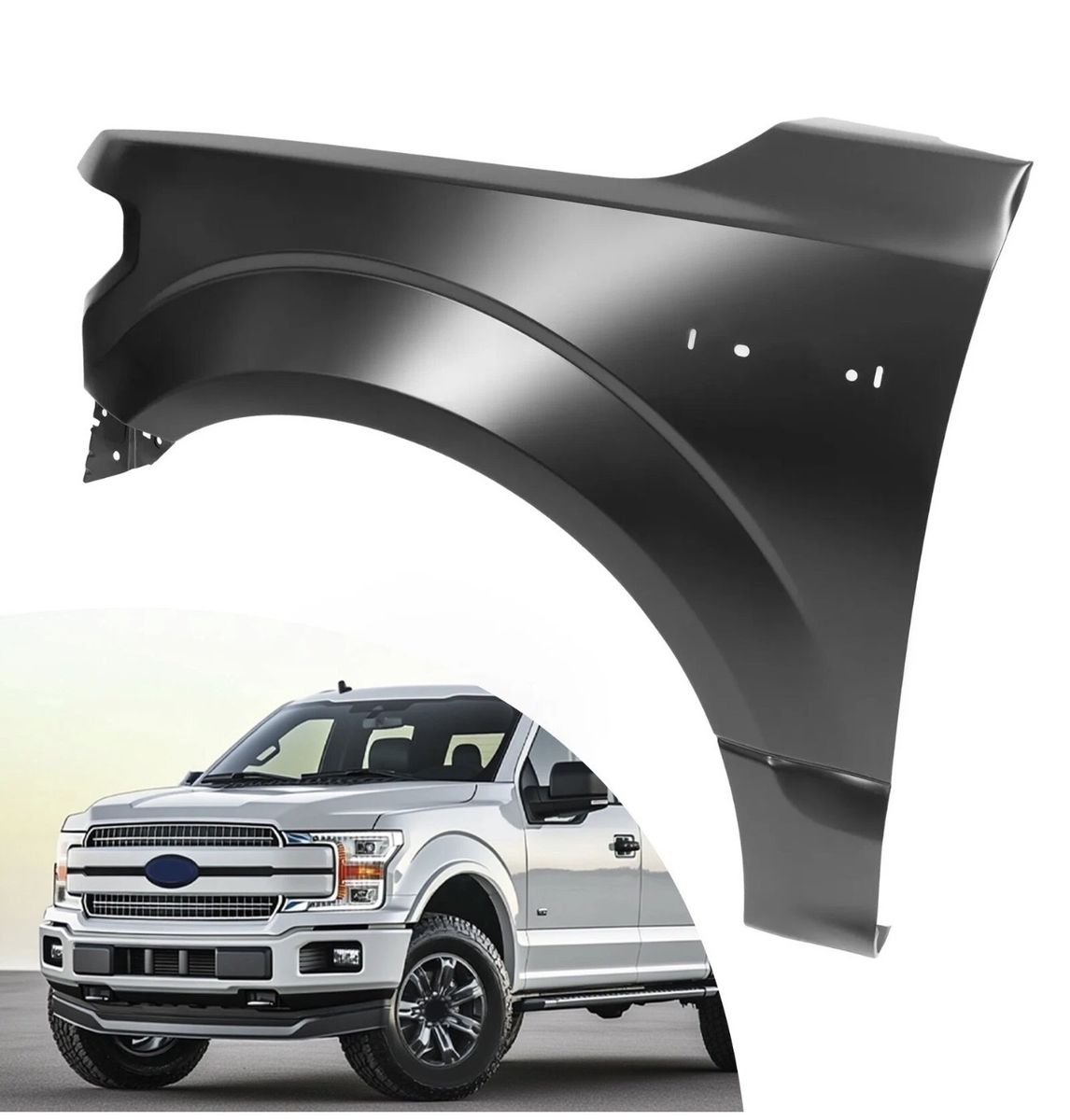 Left Driver Side Fender for 2015-2020 Ford F-150 Pickup Truck OE Replacement