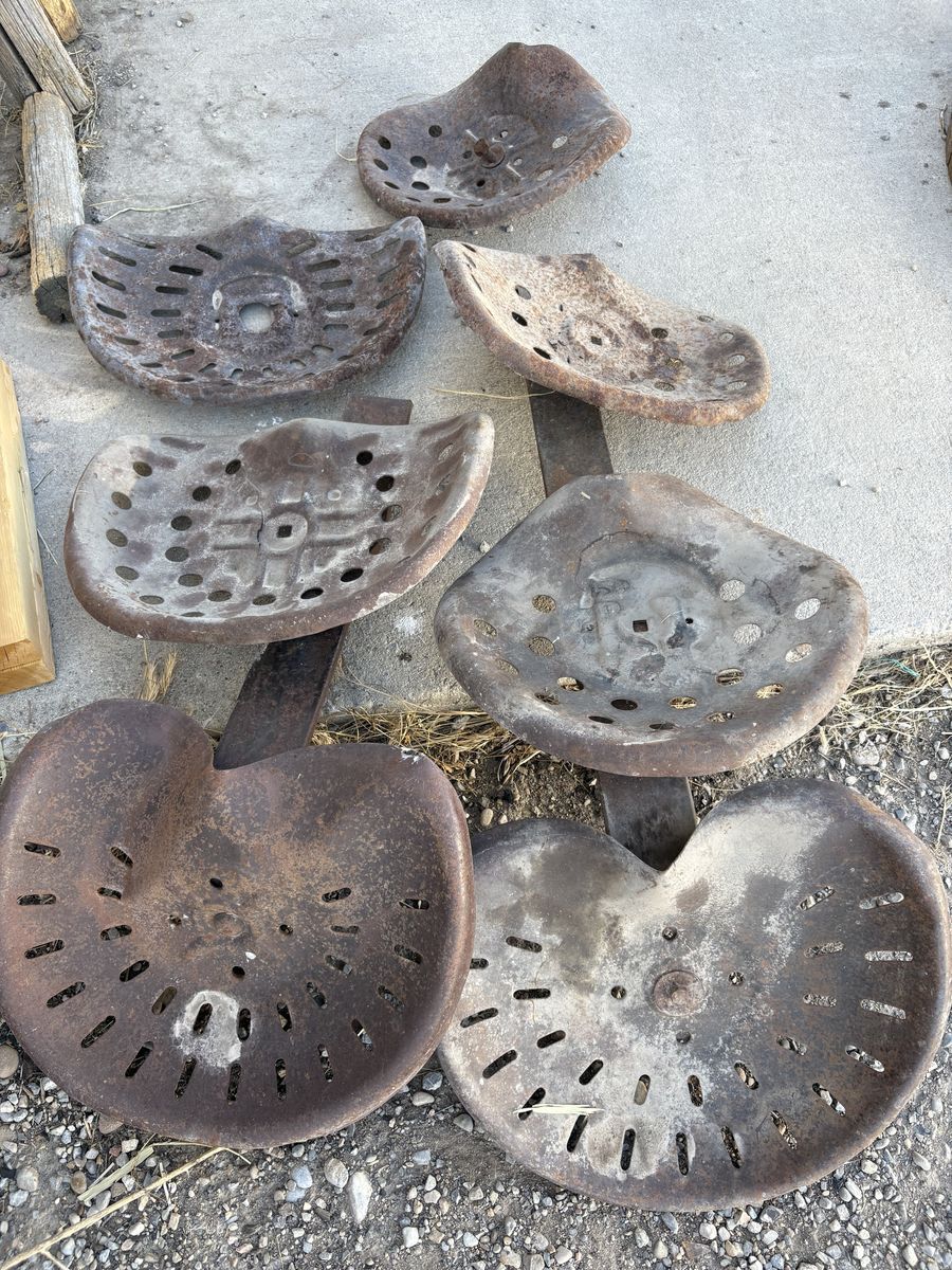 Antique tractor seats