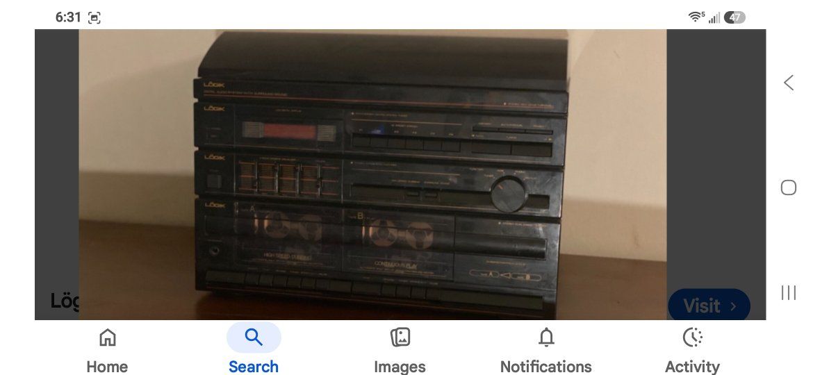 Logik Vintage Stereo Audio System with Turntable and Dual Cassette Decks