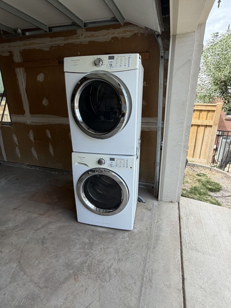 Frigidaire Affinity Front Load Washer & Dryer Stackable Set - White, Electric