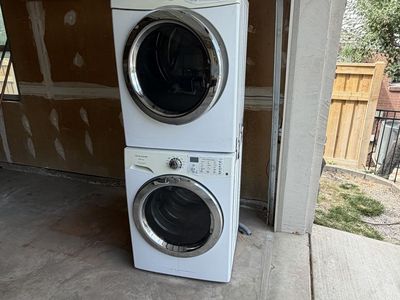 Frigidaire Affinity Front Load Washer & Dryer Stackable Set - White, Electric