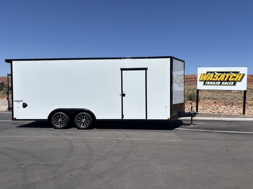 2026 Formula Trailers 8.5x20 7K Conquest SE Flat Top Spoped V-Nose Enclosed Cargo Trailer
