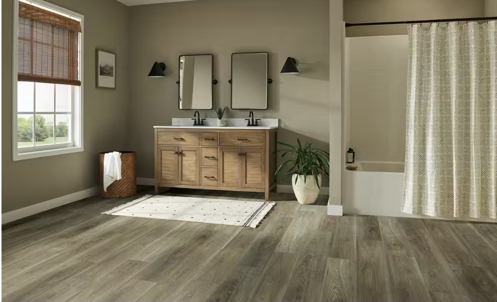 Bruce redefine Fox Den Waterproof Click Lock Vinyl Tile Flooring