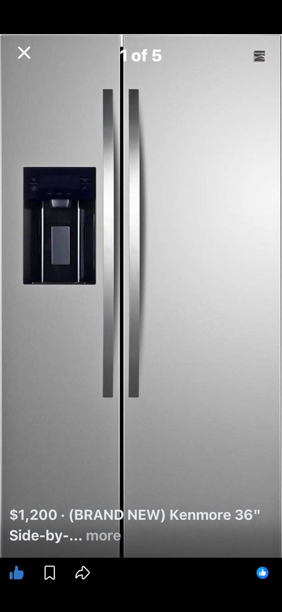 Kenmore 36 Side By Side Refrigerator