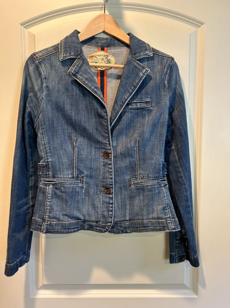 Joe's Jeans Blue Denim Blazer Jacket